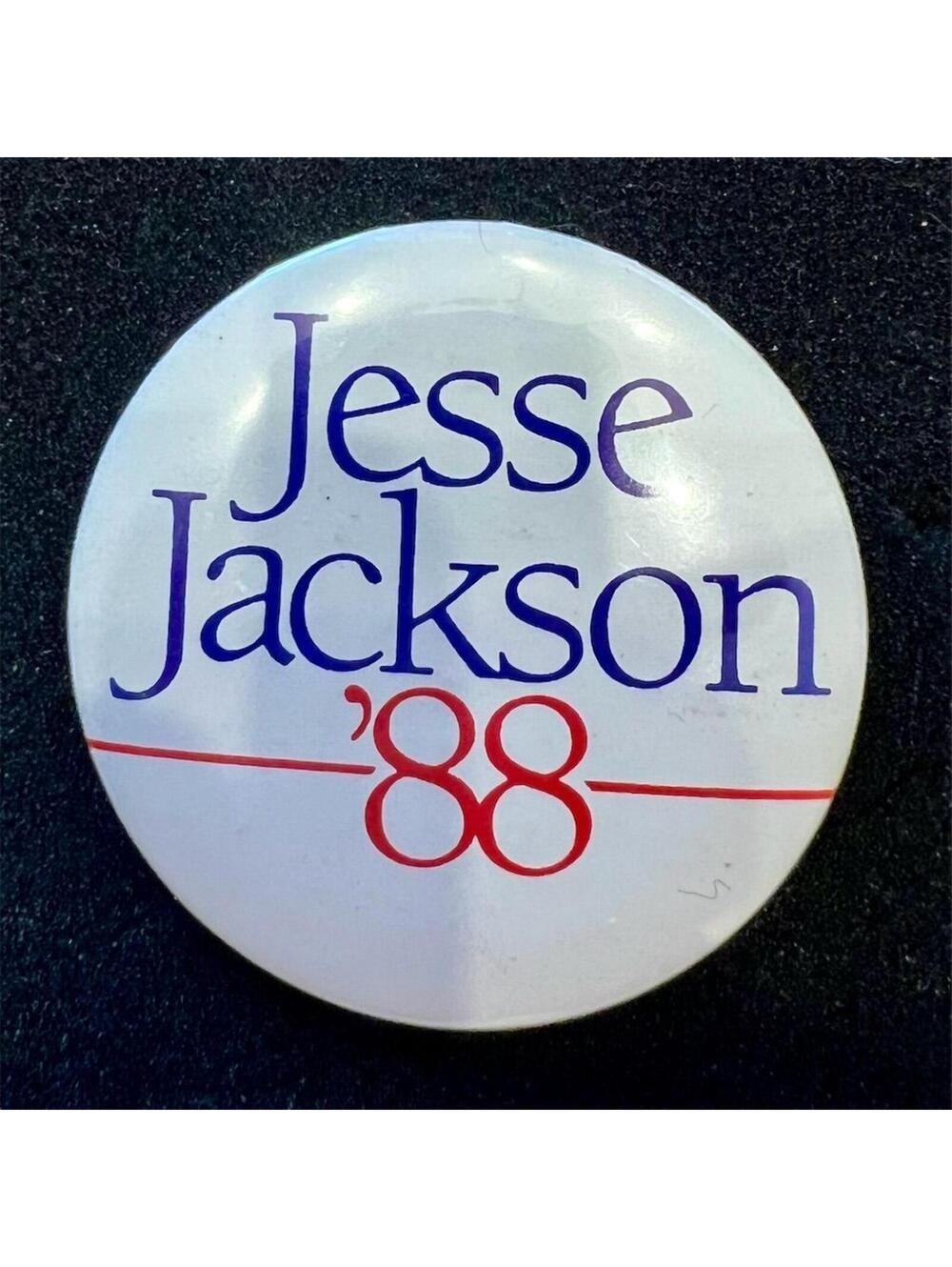 Jesse Jackson 1988 Presidential Campaign Pinback Button 3 inch Political Vintage